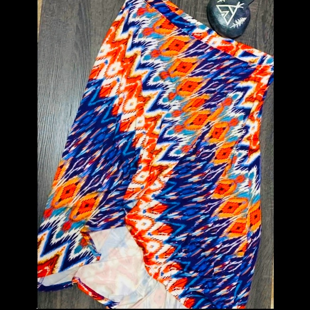 Aztec Print Wrap Skirt - Petite Large